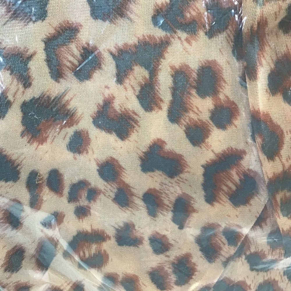 Plus Size 5X 38-40 Womens Half Slip New Leopard Print Silky Nylon USA Seller